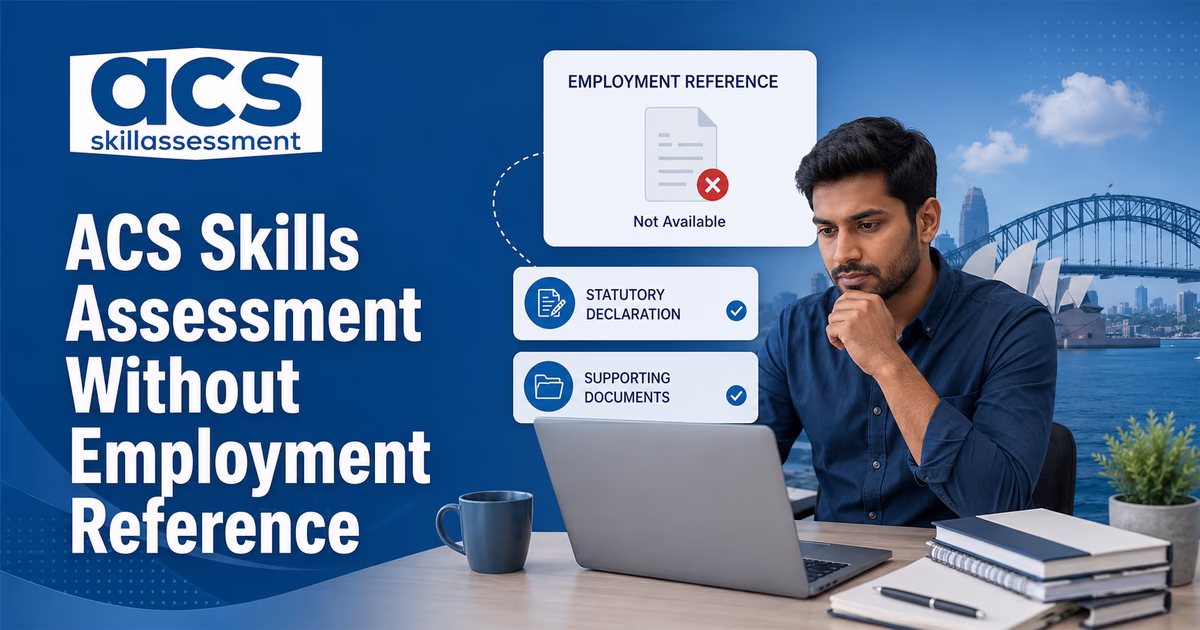 Comparison of statutory declaration and employment reference documents for ACS skills assessment without employment reference